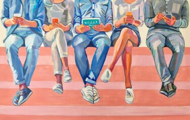 Pintura titulada "Conversation / 120…" por Alexandra Djokic, Obra de arte original, Acrílico
