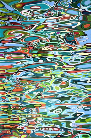 Pittura intitolato "Water reflection /…" da Alexandra Djokic, Opera d'arte originale, Acrilico