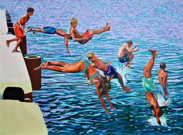 Pintura titulada "Jump / 160 x 120 x…" por Alexandra Djokic, Obra de arte original, Acrílico