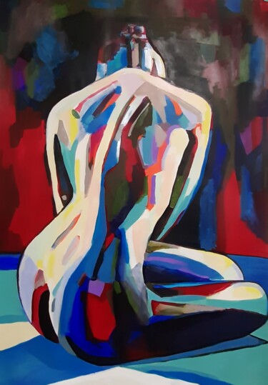 Peinture intitulée "Nude #2 / 100 x 70…" par Alexandra Djokic, Œuvre d'art originale, Acrylique
