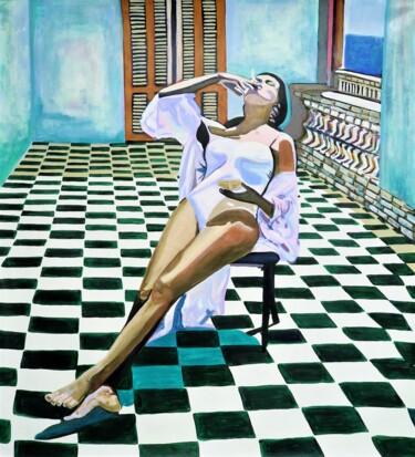 Schilderij getiteld "Relaxation / 100 x…" door Alexandra Djokic, Origineel Kunstwerk, Acryl