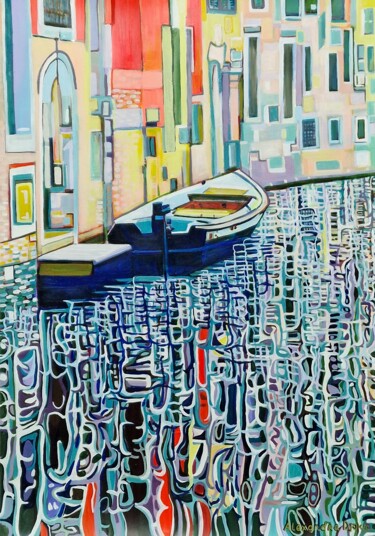 Картина под названием "Venice No4 / 100 x…" - Alexandra Djokic, Подлинное произведение искусства, Акрил