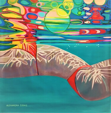Pittura intitolato "Underwater No 6 / 1…" da Alexandra Djokic, Opera d'arte originale, Acrilico