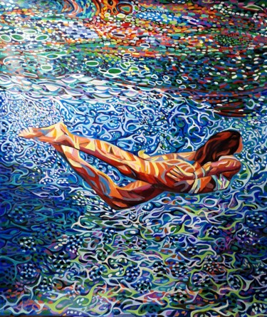 Pintura titulada "Underwater No 10 /…" por Alexandra Djokic, Obra de arte original, Acrílico