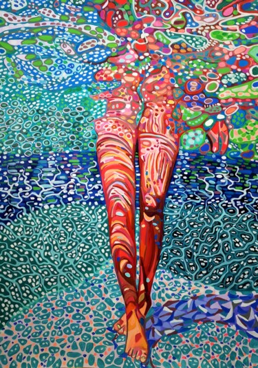 Картина под названием "Underwater No11" - Alexandra Djokic, Подлинное произведение искусства, Акрил