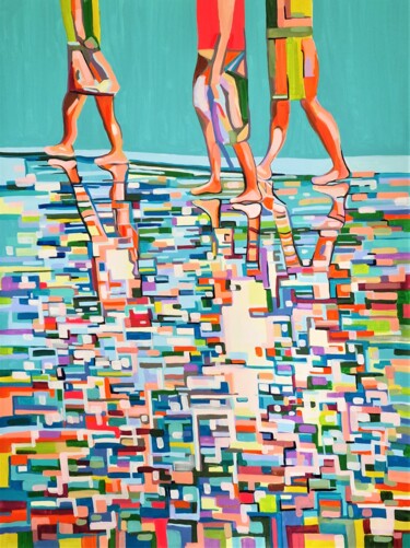 Painting titled "At the beach / 106…" by Alexandra Djokic, Original Artwork, Acrylic