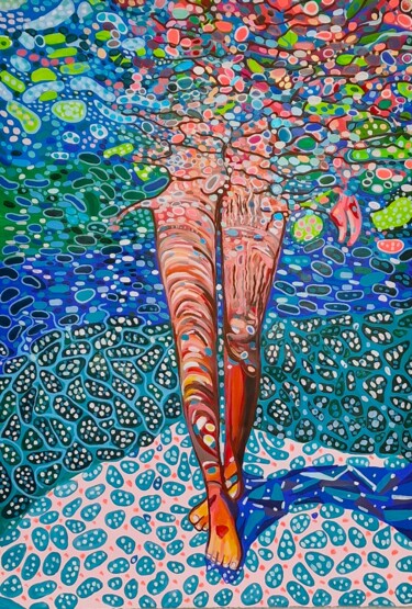 Картина под названием "Underwater No 7 / 1…" - Alexandra Djokic, Подлинное произведение искусства, Акрил