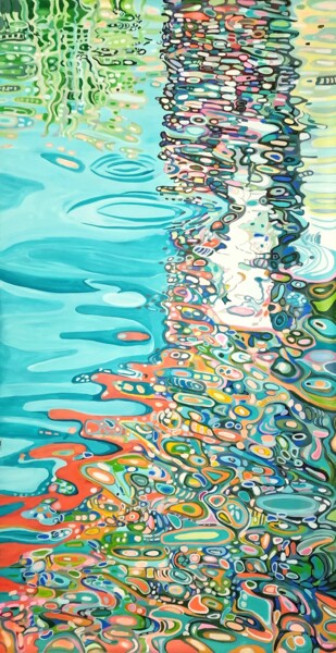 Pintura intitulada "Water Reflection XXL" por Alexandra Djokic, Obras de arte originais, Acrílico
