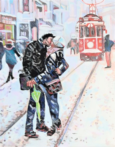 In Love Malarstwo zatytułowany „In Love ” autorstwa Alexandra Djokic, Oryginalna praca, Akryl