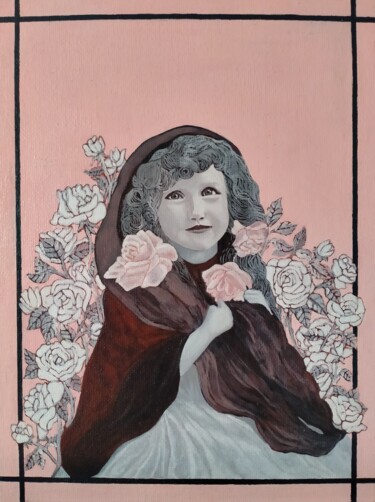 Malerei mit dem Titel "Little lady" von Aleksandra Efremova, Original-Kunstwerk, Acryl