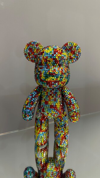 Sculpture titled "Crystal bearbrick" by Aleksandra H, Original Artwork, Mosaic