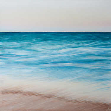 Pintura titulada "Sea abstract painti…" por Aleksandra Kazantseva, Obra de arte original, Oleo