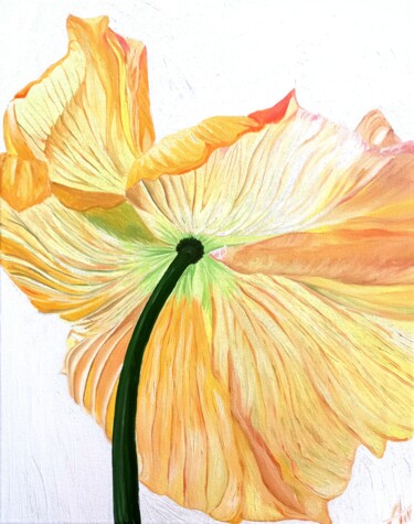 Painting titled "Modesty. Yellow flo…" by Aleksandra Kazantseva, Original Artwork, Oil