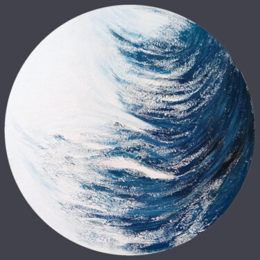 「WAVE. Sea abstract…」というタイトルの絵画 Aleksandra Kazantsevaによって, オリジナルのアートワーク, オイル