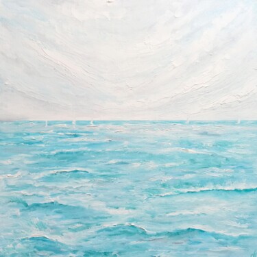 Картина под названием "Sea painting. Seasc…" - Aleksandra Kazantseva, Подлинное произведение искусства, Масло