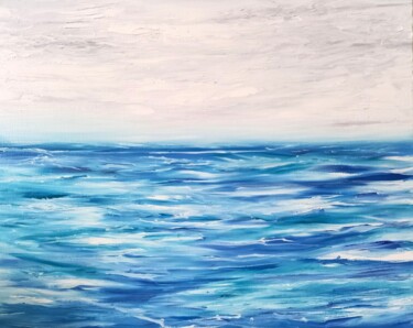 Pittura intitolato "Sea painting. Seasc…" da Aleksandra Kazantseva, Opera d'arte originale, Olio Montato su Cartone