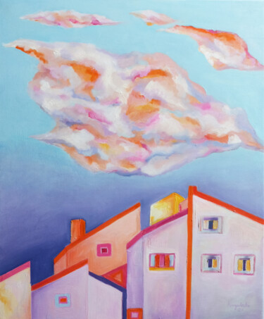 Malerei mit dem Titel "View 02 (Stanici)" von Aleksandra Krogulecka, Original-Kunstwerk, Öl