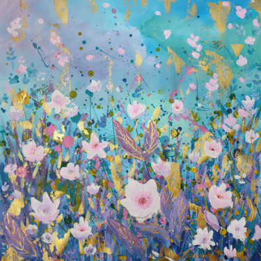 Картина под названием "Precious Flowers" - Alexandra Ladygina, Подлинное произведение искусства, Акрил