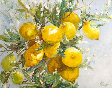 绘画 标题为“Lemon tree painting…” 由Aleksandra Portenko, 原创艺术品, 油