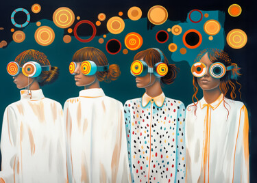 Arte digital titulada "sub-Identity Spectr…" por Aleksandra Rowicka, Obra de arte original, Imagen generada por IA