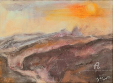 Peinture intitulée "Oman" par Aleksandra Shvetskaia (ASHV), Œuvre d'art originale, Pastel