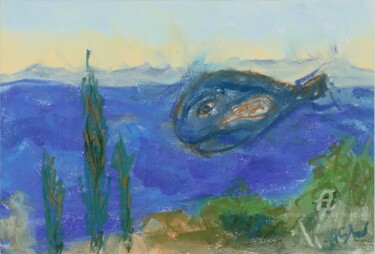 Картина под названием "Jonah in the belly…" - Aleksandra Shvetskaia (ASHV), Подлинное произведение искусства, Пастель Устано…