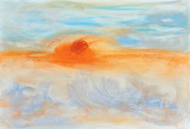 Drawing titled "Dawn in the clouds…" by Aleksandra Shvetskaia (ASHV), Original Artwork, Pastel