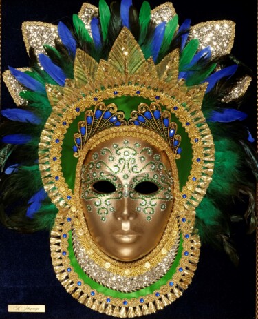 Текстильное искусство под названием "Aztec Empress" - Aleksandra Sikoparija, Подлинное произведение искусства, Гипс