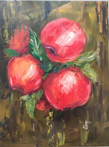 「Red Apples」というタイトルの絵画 Aleksandra Svetlichnayaによって, オリジナルのアートワーク, オイル