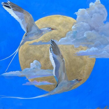 Painting titled "Birds" by Aleksandra Trush-Donchenko, Original Artwork, Gouache