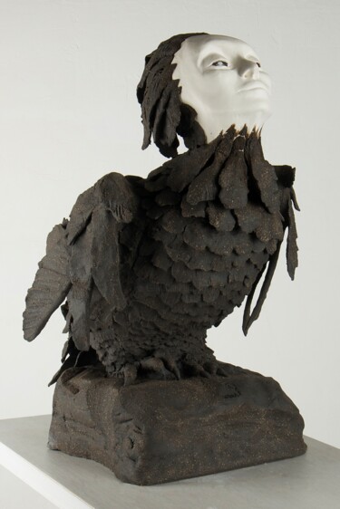 Sculpture intitulée "Siren" par Aleksandra Voronovskaia (Vorona), Œuvre d'art originale, Céramique