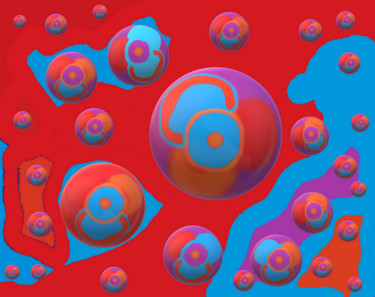 Digital Arts titled "Colored balls" by Marina Alexandrova, Original Artwork, Other