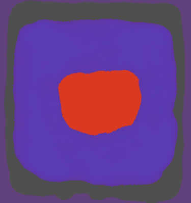 Digital Arts titled "Grey-orange-purple" by Marina Alexandrova, Original Artwork