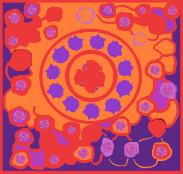 Arts numériques intitulée "Orange-purple varia…" par Marina Alexandrova, Œuvre d'art originale