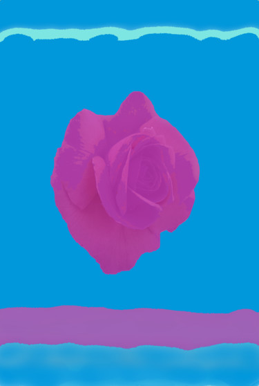 Digital Arts titled "Rose in the depths…" by Marina Alexandrova, Original Artwork, Digital Painting