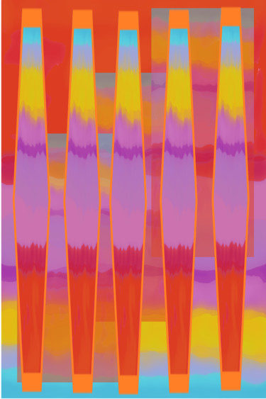 Digital Arts titled "Pattern abstract ge…" by Marina Alexandrova, Original Artwork, Digital Painting