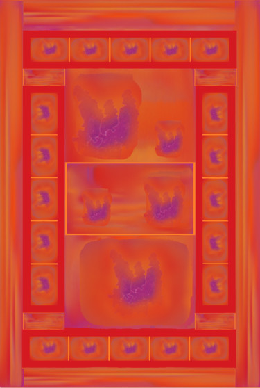 Arts numériques intitulée "Lilac surrounded by…" par Marina Alexandrova, Œuvre d'art originale, Peinture numérique