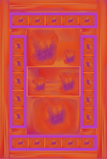 Arts numériques intitulée "Lilacs surrounded b…" par Marina Alexandrova, Œuvre d'art originale, Peinture numérique
