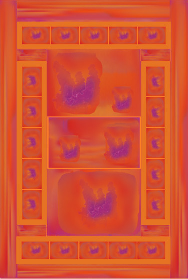 Arts numériques intitulée "Lilacs surrounded b…" par Marina Alexandrova, Œuvre d'art originale, Peinture numérique