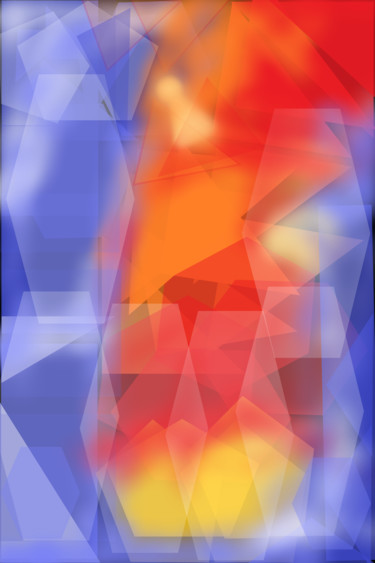 Digital Arts titled "Transparent glowing…" by Marina Alexandrova, Original Artwork, Digital Painting