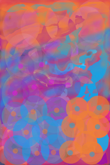 Digital Arts titled "Transparent orange,…" by Marina Alexandrova, Original Artwork, Digital Painting
