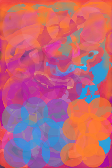 Digital Arts titled "Sun and multicolore…" by Marina Alexandrova, Original Artwork, Digital Painting