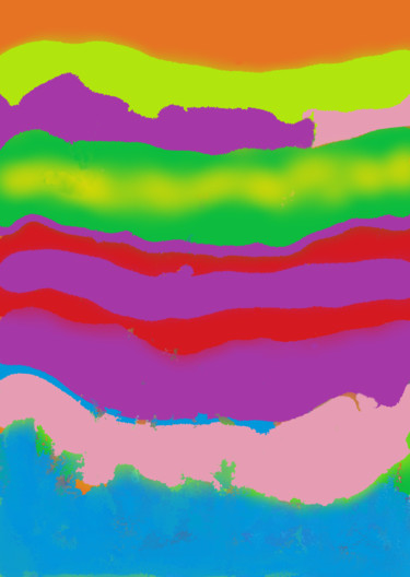 Arts numériques intitulée "Purple-pink-green c…" par Marina Alexandrova, Œuvre d'art originale, Peinture numérique