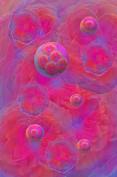Digital Arts titled "Blooming galaxy" by Marina Alexandrova, Original Artwork, 3D Modeling