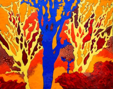 Allee Alechinsky Peinture intitulée "Allee Alechinsky" par aleksandrovao, Œuvre d'art originale, Émail