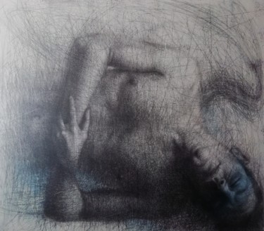 Painting titled "My tired angel" by Sasha Tsyganov, Original Artwork, Oil