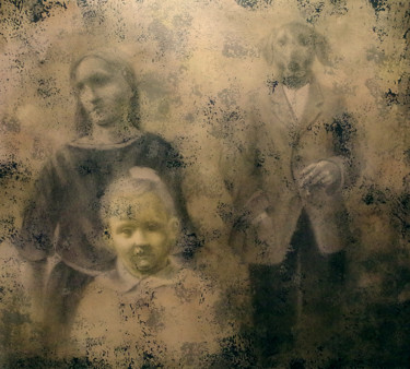 Картина под названием "Family" - Sasha Tsyganov, Подлинное произведение искусства, Масло