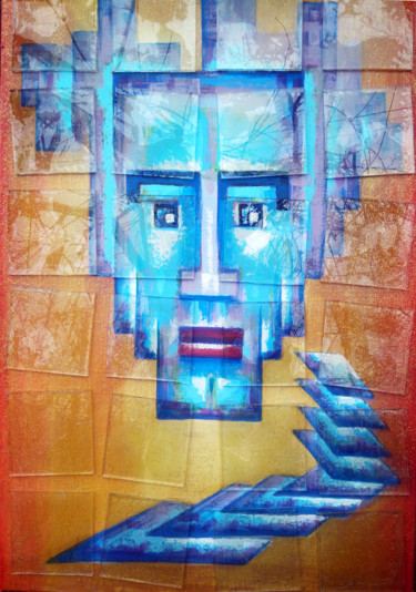 "Propixel" başlıklı Tablo Олег Белый tarafından, Orijinal sanat, Akrilik Ahşap panel üzerine monte edilmiş
