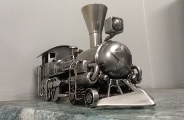 Escultura titulada "Locomotive" por Aleksei Antonjuk, Obra de arte original, Metales