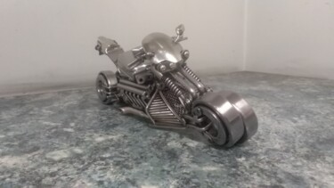 Sculpture titled "metal superbike" by Aleksei Antonjuk, Original Artwork, Metals